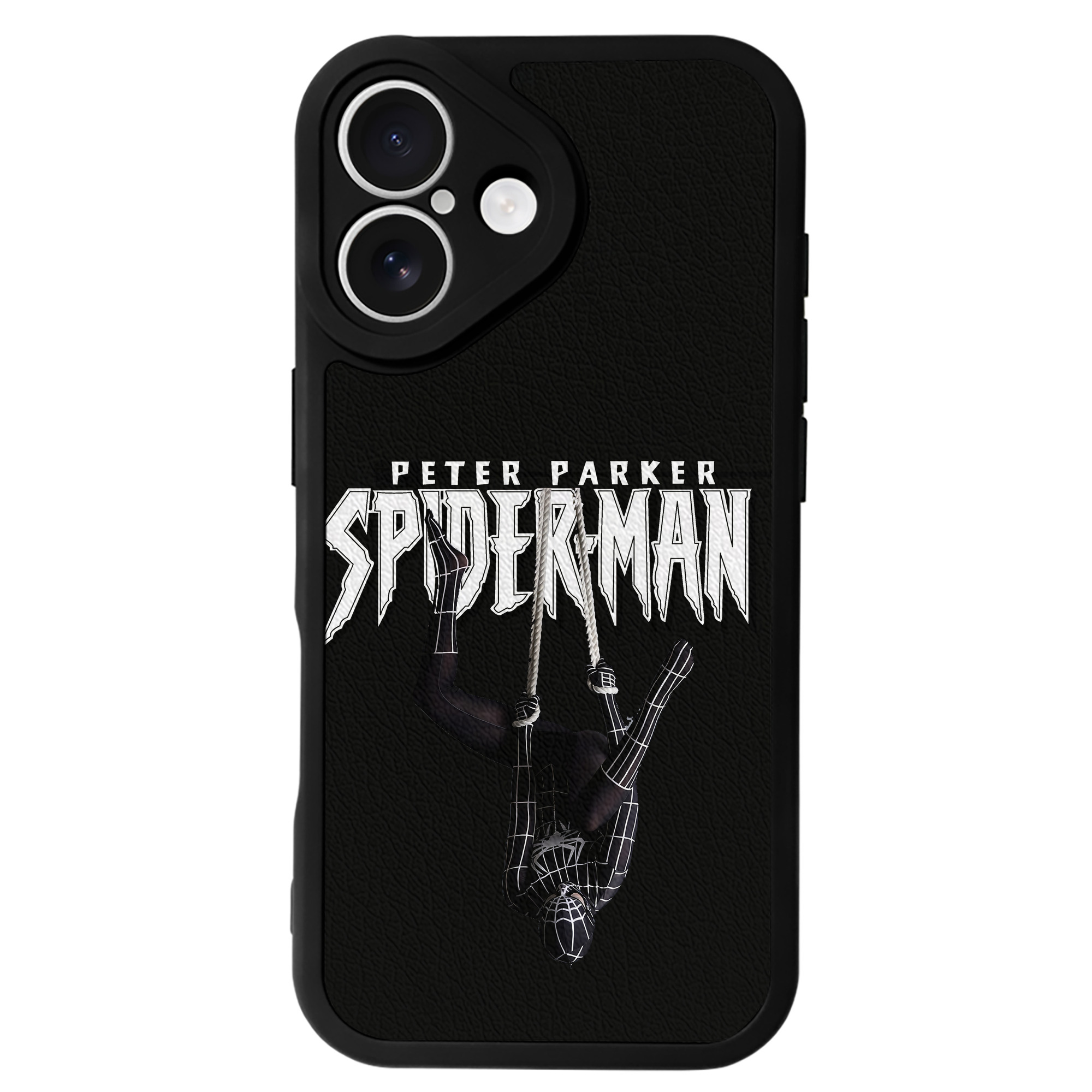 Spider Man スパイダーマン 【iPhone 16シリーズ対応】シリコンスマホケース（レザー調） 材質：シリコン